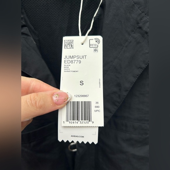 ADIDAS ORIGINAL X FIORUCCI JUMPSUIT in Black New with Tags! - Picture 13 of 15